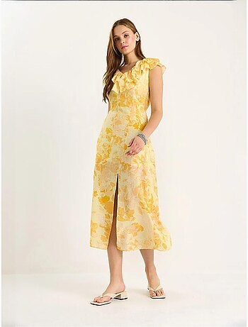 Robe midi à volants lucci