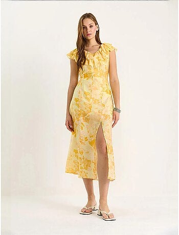 Robe midi à volants lucci