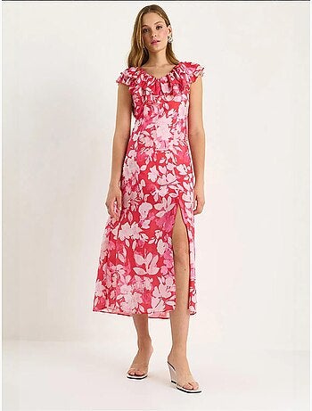 Robe midi à volants lucci