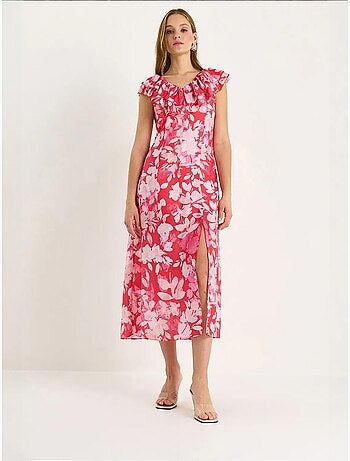 Robe midi à volants lucci