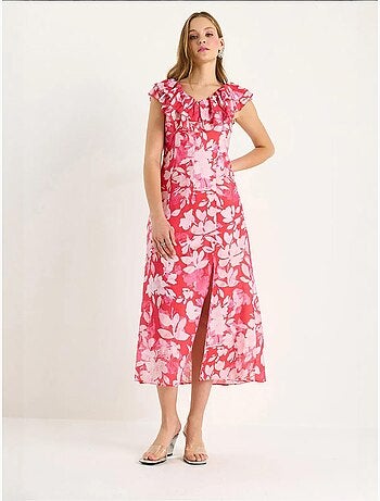 Robe midi à volants lucci