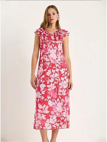 Robe midi à volants lucci