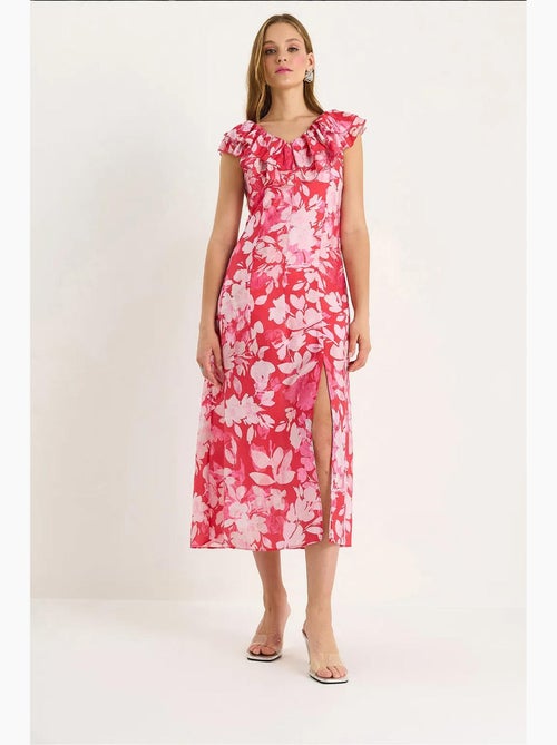Robe midi à volants lucci - Kiabi