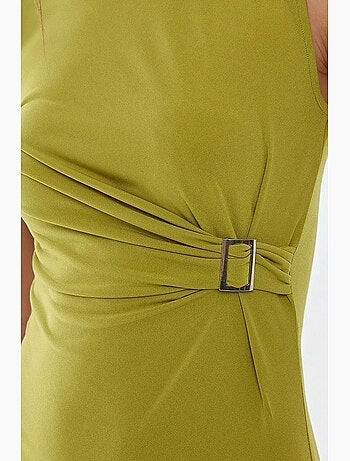 Robe midi ajustée à col ras du cou hiccup