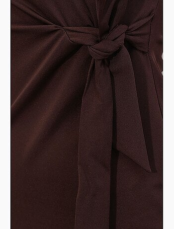 Robe midi ajustée en jersey avec détail à nouer bdart