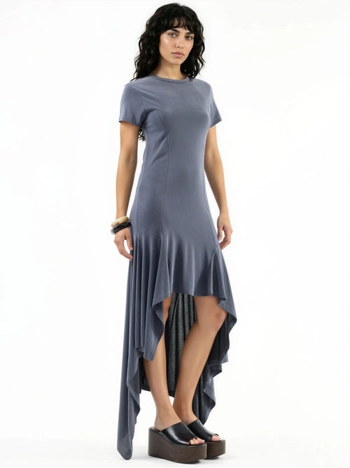 Robe midi asymétrique à col rond busem - Kiabi Robe midi asymétrique à col rond busem - Kiabi
