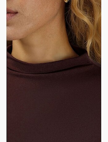 Robe midi asymétrique en maille à col rond hiccup