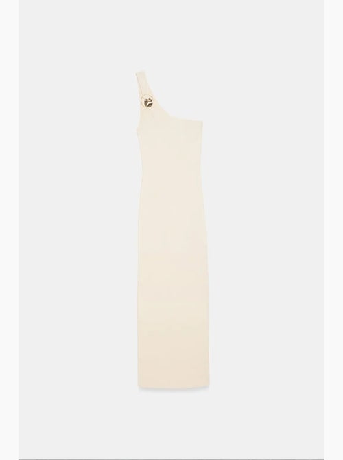 Robe midi asymétrique en maille côtelée, une épaule dilvin - Kiabi Robe midi asymétrique en maille côtelée, une épaule dilvin - Kiabi