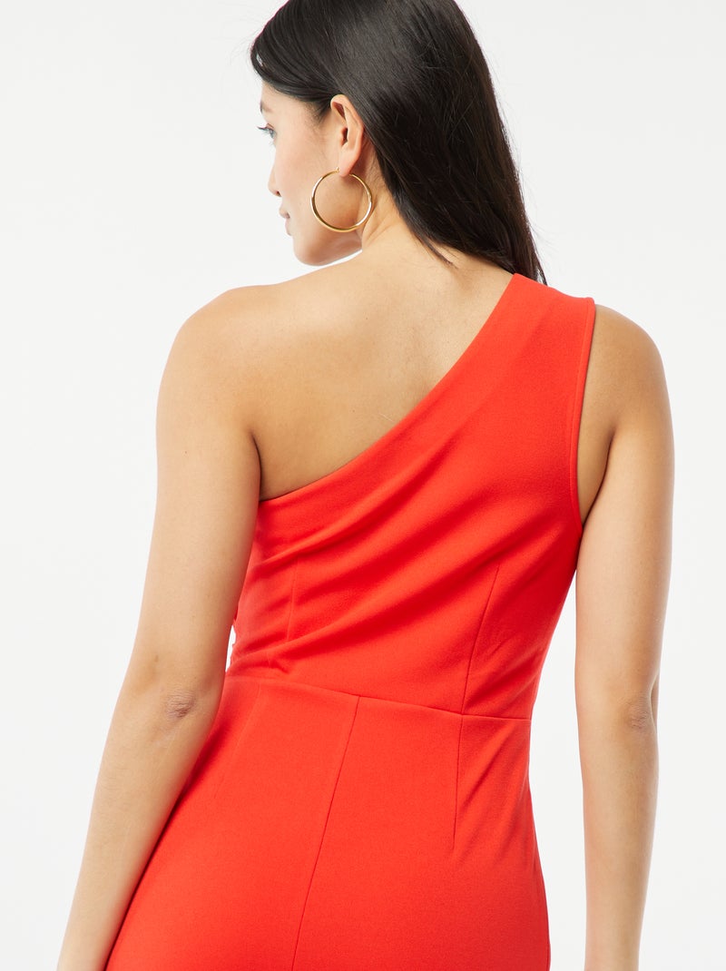 Robe midi asymétrique rouge - Kiabi