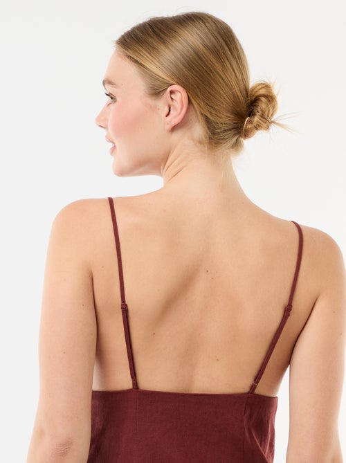 Robe midi avec bijou fantaisie au col - Kiabi