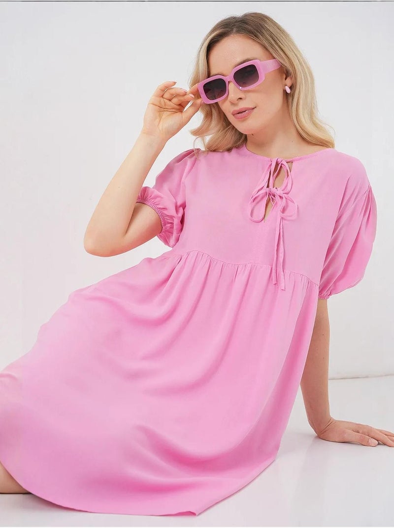 Robe midi avec fermeture à nœud papillon bdart Rose clair - Kiabi