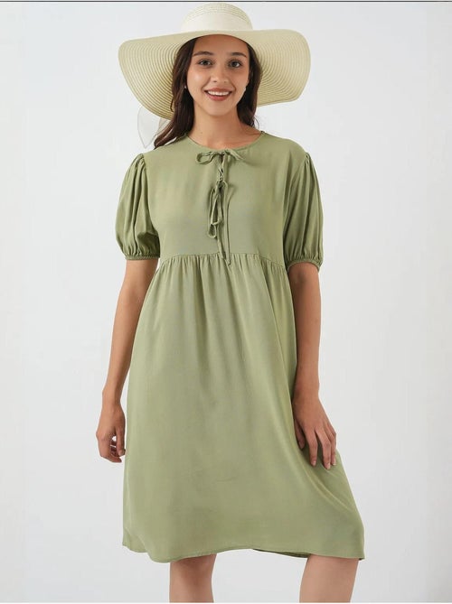 Robe midi avec fermeture à nœud papillon bdart - Kiabi