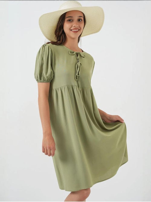 Robe midi avec fermeture à nœud papillon bdart - Kiabi