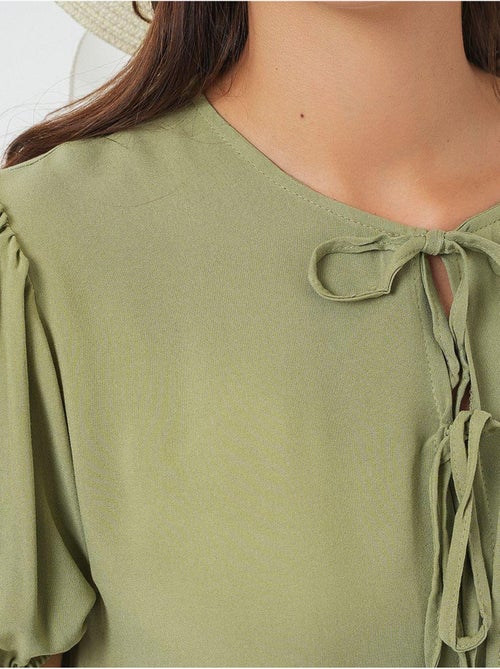 Robe midi avec fermeture à nœud papillon bdart - Kiabi