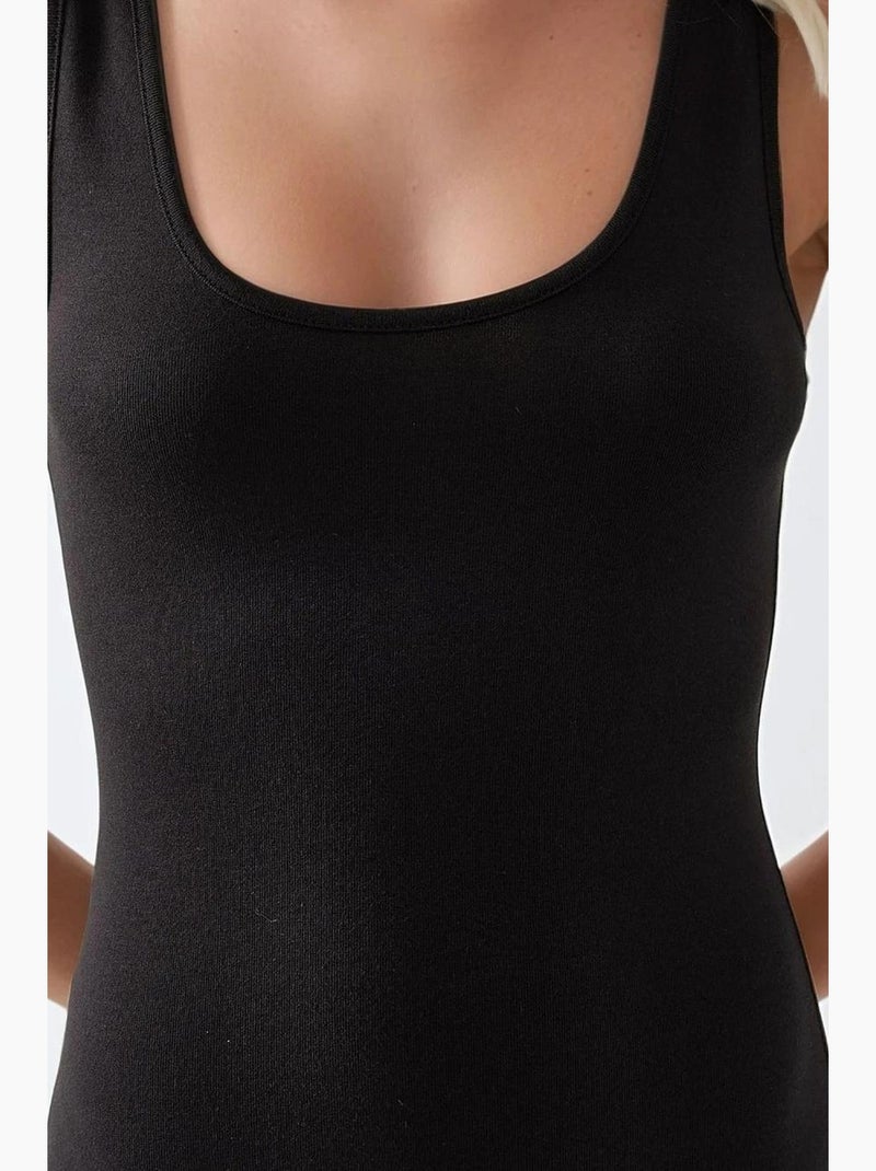Robe midi basique douce au toucher hiccup Noir - Kiabi