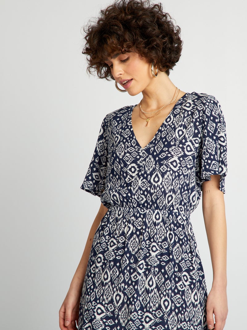 Robe midi Bleu marine - Kiabi