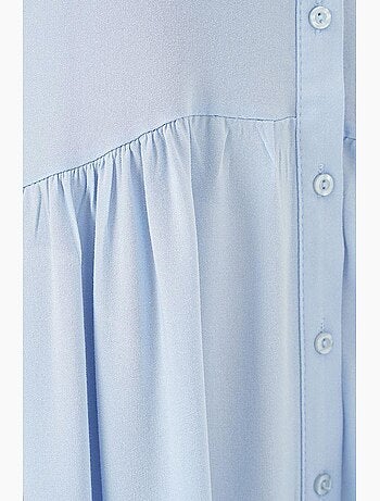 Robe midi boutonnée sans manches avec col chemise bdart