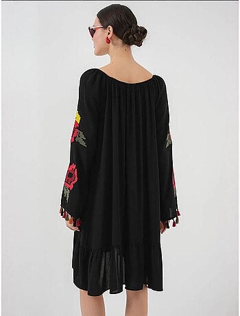 Robe midi brodée bdart