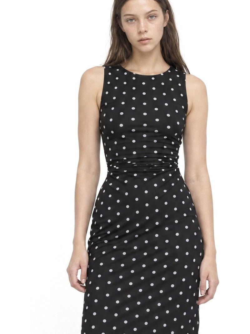 Robe midi busem Bleu marine - Kiabi