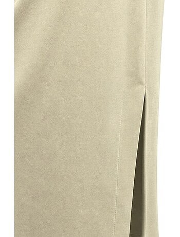 Robe midi cintrée à col rond mixray
