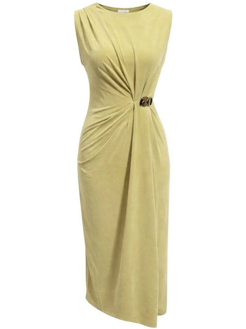 Robe midi cintrée à col rond mixray - Kiabi Robe midi cintrée à col rond mixray - Kiabi