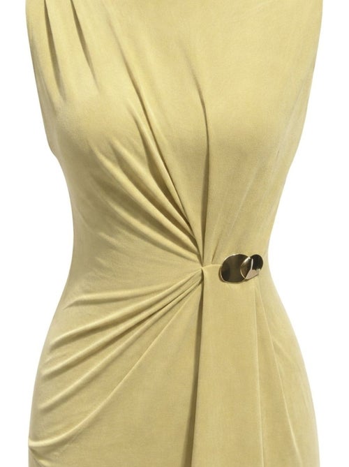 Robe midi cintrée à col rond mixray - Kiabi Robe midi cintrée à col rond mixray - Kiabi