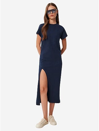 Robe midi cintrée à fente latérale istanbul