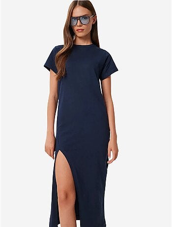 Robe midi cintrée à fente latérale istanbul