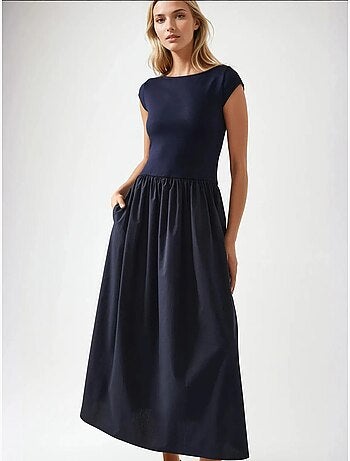 Robe midi contrastée