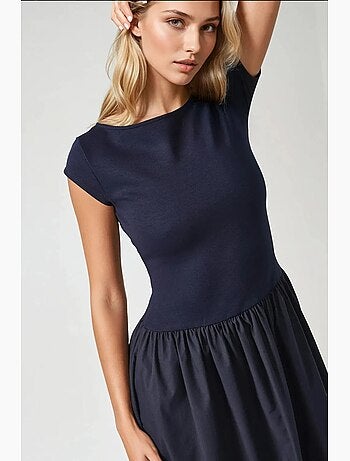 Robe midi contrastée hiccup