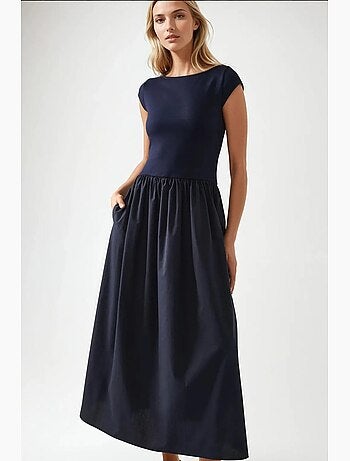 Robe midi contrastée hiccup