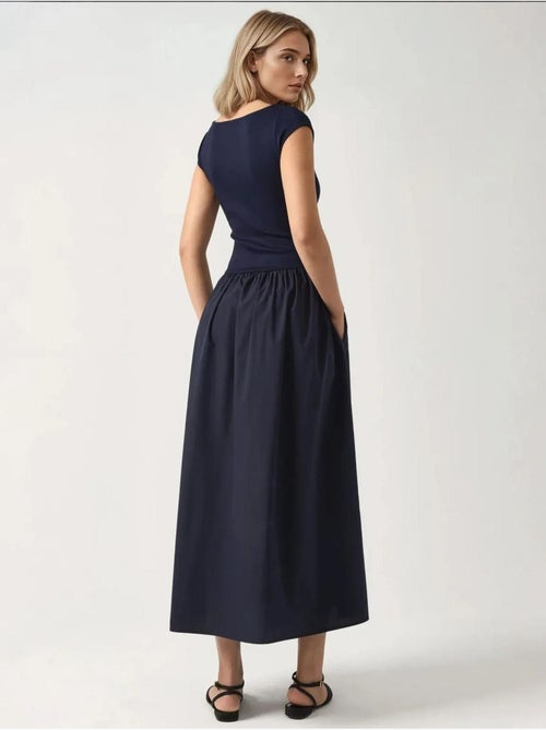 Robe midi contrastée hiccup - Kiabi Robe midi contrastée hiccup - Kiabi