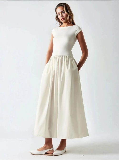 Robe midi contrastée hiccup - Kiabi Robe midi contrastée hiccup - Kiabi