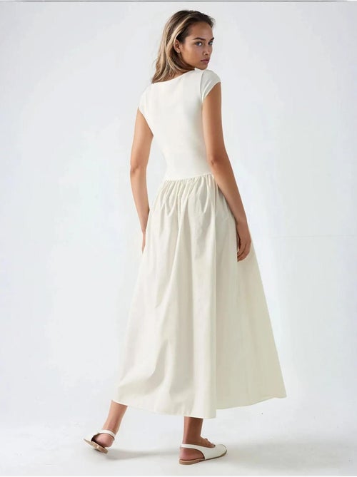 Robe midi contrastée hiccup - Kiabi Robe midi contrastée hiccup - Kiabi