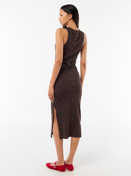 Robe midi côtelée sans manches - Kiabi Robe midi côtelée sans manches - Kiabi