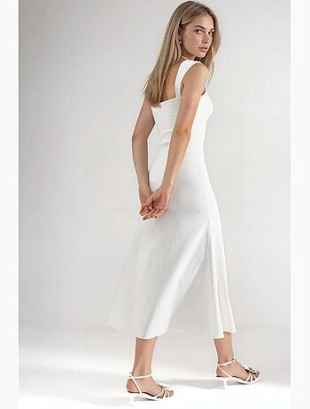 Robe midi coupe a à décolleté cœur hiccup