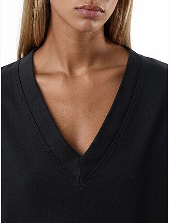 Robe midi coupe ample à col en v busem