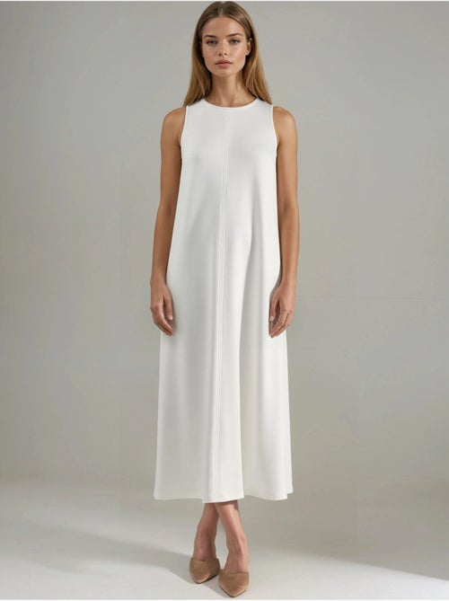 Robe midi coupe décontractée à col rond hiccup - Kiabi Robe midi coupe décontractée à col rond hiccup - Kiabi
