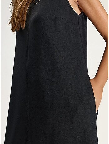 Robe midi coupe décontractée à col rond