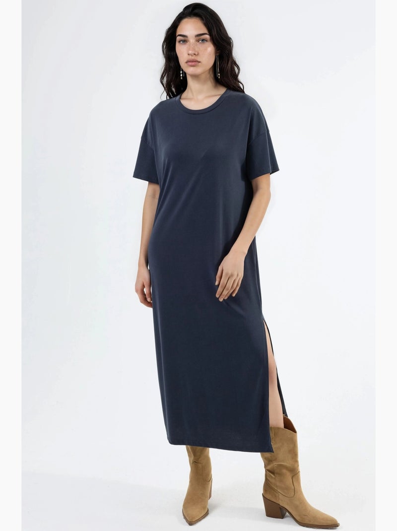 Robe midi coupe décontractée hiccup Gris foncé - Kiabi