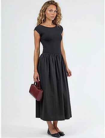 Robe midi décontractée à col rond busem