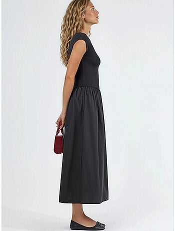Robe midi décontractée à col rond busem