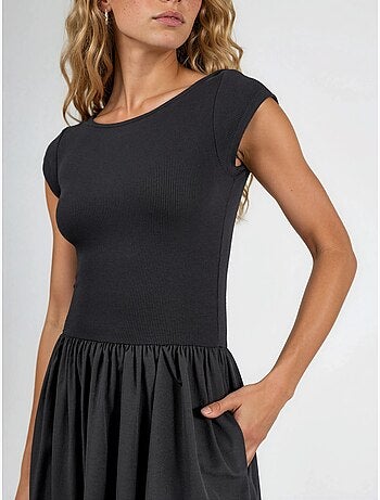 Robe midi décontractée à col rond busem