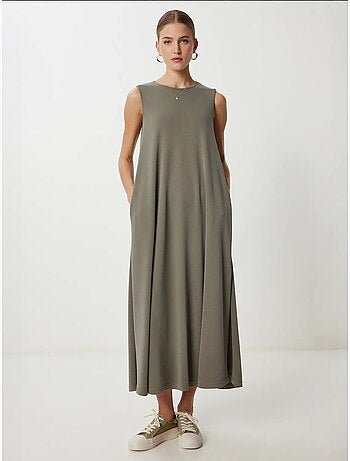 Robe midi décontractée et ample avec poches istanbul