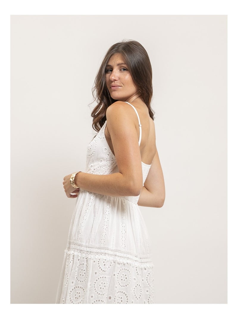 Robe midi dentelle ILOE Blanc - Kiabi