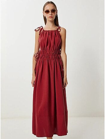 Robe midi dos nu à nouer istanbul