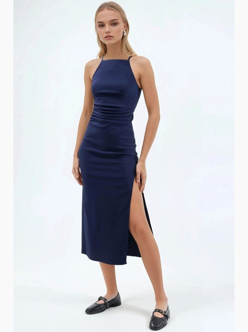 Robe midi dos nu fendue hiccup - Kiabi Robe midi dos nu fendue hiccup - Kiabi