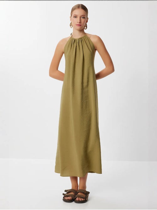 Robe midi drapée à col halter istanbul - Kiabi Robe midi drapée à col halter istanbul - Kiabi