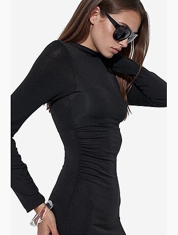 Robe midi droite en jersey busem