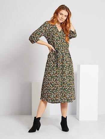 Robe midi effet cache-cœur 'JDY'